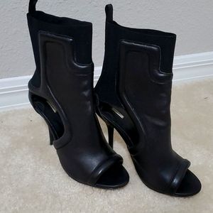 Leon max black peeptoe bootie